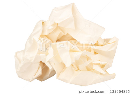 paper ball isolated on white background 135364855