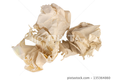 paper ball isolated on white background 135364860