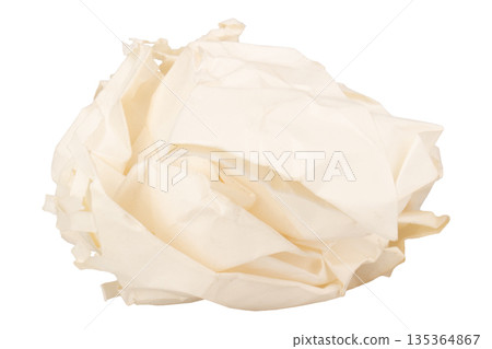 paper ball isolated on white background paper ball isolated on white background 135364867