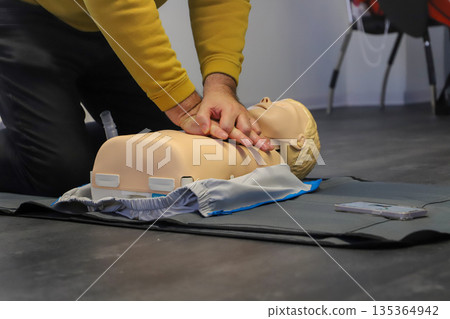 first aid course - company safety - cardiac massage - Basic Life Support 135364942