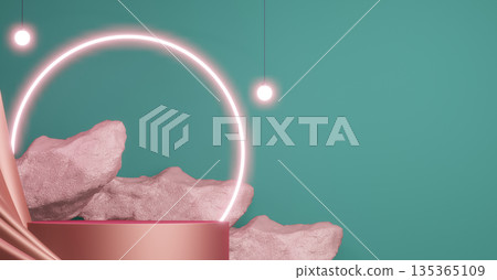 Pantone color, Fashion product background stand podium display with blank backdrops.3d rendering Pantone color, Fashion product background stand podium display with blank backdrops.3d rendering 135365109