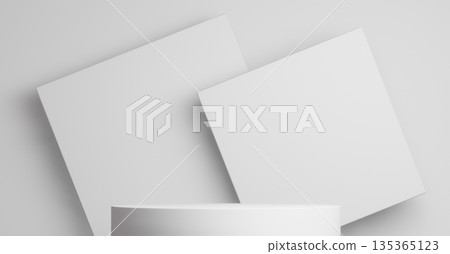 The Stage podium for products decoration suitable .3D rendering The Stage podium for products decoration suitable .3D rendering 135365123