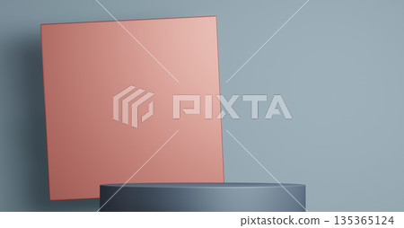 Pantone color, Fashion product background stand podium display with blank backdrops.3d rendering Pantone color, Fashion product background stand podium display with blank backdrops.3d rendering 135365124