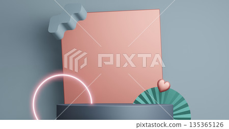 Pantone color, Fashion product background stand podium display with blank backdrops.3d rendering Pantone color, Fashion product background stand podium display with blank backdrops.3d rendering 135365126
