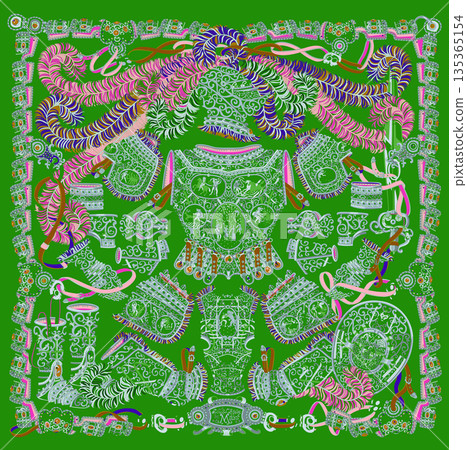 Collection Of Diverse Soft Colored Floral And Decorative Pattern Designs 135365154