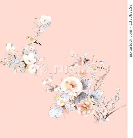 Collection Of Diverse Soft Colored Floral And Decorative Pattern Designs Collection Of Diverse Soft Colored Floral And Decorative Pattern Designs 135365158