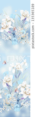 Collection Of Diverse Soft Colored Floral And Decorative Pattern Designs 135365189