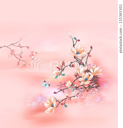 Diverse Delicate Floral And Decorative Pattern Designs In Soft Tones Diverse Delicate Floral And Decorative Pattern Designs In Soft Tones 135365301