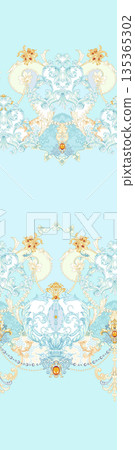 Diverse Delicate Floral And Decorative Pattern Designs In Soft Tones Diverse Delicate Floral And Decorative Pattern Designs In Soft Tones 135365302