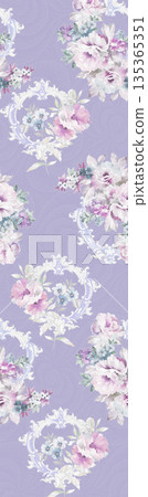 Diverse Delicate Floral And Decorative Pattern Designs In Soft Tones 135365351