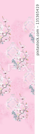 Diverse Delicate Floral And Decorative Pattern Designs In Soft Tones Diverse Delicate Floral And Decorative Pattern Designs In Soft Tones 135365419