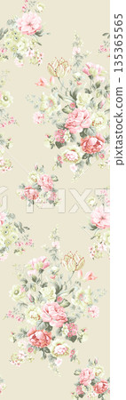 Diverse Delicate Floral And Decorative Pattern Designs In Soft Tones Diverse Delicate Floral And Decorative Pattern Designs In Soft Tones 135365565
