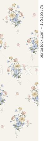 Diverse Delicate Floral And Decorative Pattern Designs In Soft Tones Diverse Delicate Floral And Decorative Pattern Designs In Soft Tones 135365578