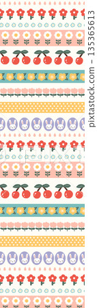 Diverse Delicate Floral And Decorative Pattern Designs In Soft Tones Diverse Delicate Floral And Decorative Pattern Designs In Soft Tones 135365613