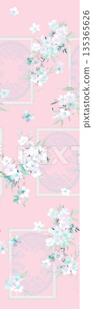 Diverse Delicate Floral And Decorative Pattern Designs In Soft Tones Diverse Delicate Floral And Decorative Pattern Designs In Soft Tones 135365626