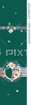 Diverse Delicate Floral And Decorative Pattern Designs In Soft Tones 135365728