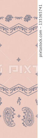 Diverse Delicate Floral And Decorative Pattern Designs In Soft Tones 135365741