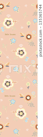 Diverse Delicate Floral And Decorative Pattern Designs In Soft Tones Diverse Delicate Floral And Decorative Pattern Designs In Soft Tones 135365744
