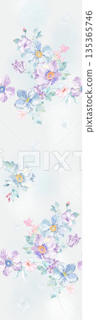 Diverse Delicate Floral And Decorative Pattern Designs In Soft Tones Diverse Delicate Floral And Decorative Pattern Designs In Soft Tones 135365746