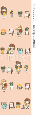 Diverse Delicate Floral And Decorative Pattern Designs In Soft Tones 135365789