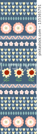 Diverse Delicate Floral And Decorative Pattern Designs In Soft Tones 135365791