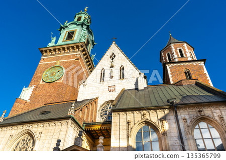 Church in Poland Wawel Castle in Krakow. Tower old building architecture old city Church in Poland Wawel Castle in Krakow. Tower old building architecture old city 135365799
