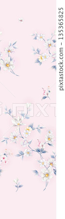 Diverse Delicate Floral And Decorative Pattern Designs In Soft Tones 135365825