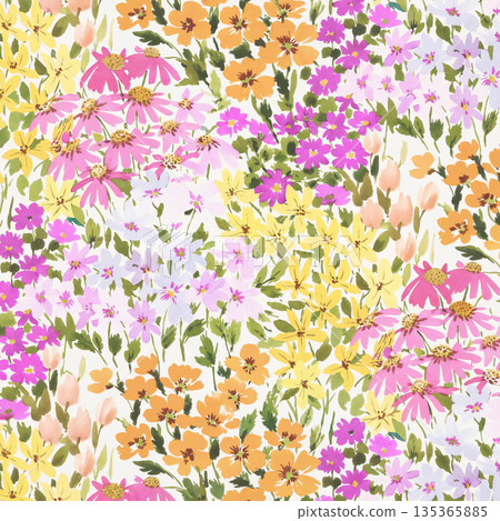 Diverse Delicate Floral And Decorative Pattern Designs In Soft Tones Diverse Delicate Floral And Decorative Pattern Designs In Soft Tones 135365885