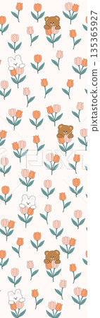 Diverse Delicate Floral And Decorative Pattern Designs In Soft Tones 135365927