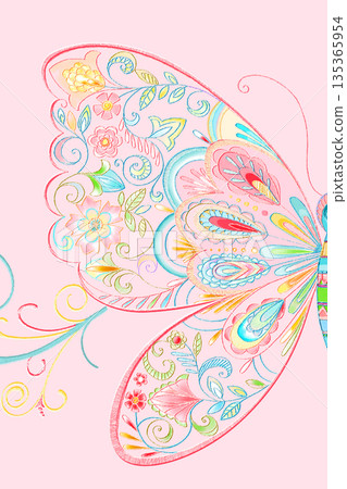 Diverse Delicate Floral And Decorative Pattern Designs In Soft Tones 135365954