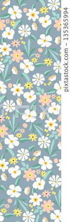 Diverse Delicate Floral And Decorative Pattern Designs In Soft Tones Diverse Delicate Floral And Decorative Pattern Designs In Soft Tones 135365994
