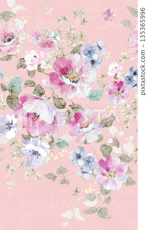 Diverse Delicate Floral And Decorative Pattern Designs In Soft Tones Diverse Delicate Floral And Decorative Pattern Designs In Soft Tones 135365996