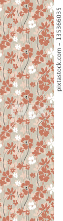Diverse Delicate Floral And Decorative Pattern Designs In Soft Tones 135366035