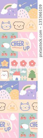 Diverse Delicate Floral And Decorative Pattern Designs In Soft Tones Diverse Delicate Floral And Decorative Pattern Designs In Soft Tones 135366109