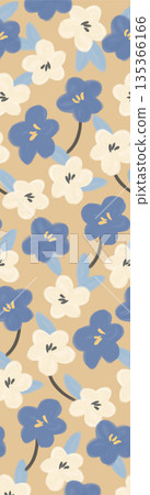 Diverse Delicate Floral And Decorative Pattern Designs In Soft Tones 135366166