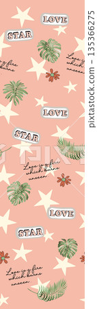 Diverse Delicate Floral And Decorative Pattern Designs In Soft Tones 135366275