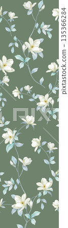 Diverse Delicate Floral And Decorative Pattern Designs In Soft Tones 135366284