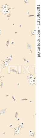 Diverse Delicate Floral And Decorative Pattern Designs In Soft Tones 135366291