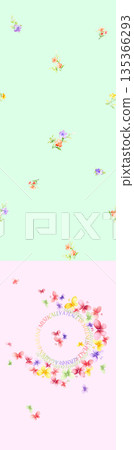 Diverse Delicate Floral And Decorative Pattern Designs In Soft Tones 135366293