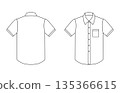 White short-sleeved dress shirt with pocket 135366615