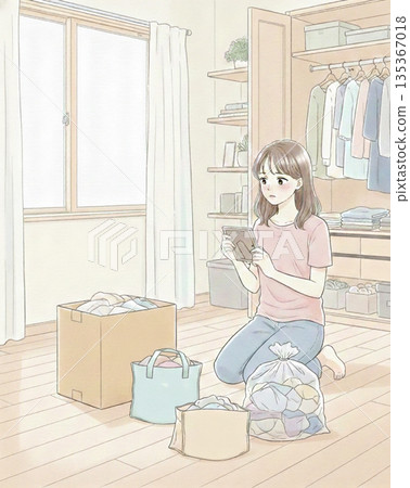 整理、清潔、女性 135367018