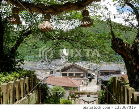 從咲津諏訪神社（熊本縣天草市）眺望 135367019
