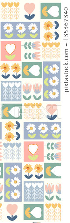 Soft Pastel Floral And Abstract Decorative Pattern Design Collection Soft Pastel Floral And Abstract Decorative Pattern Design Collection 135367340