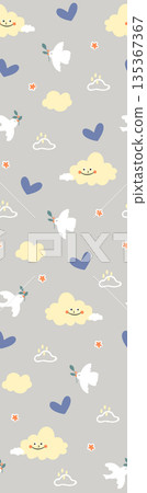 Soft Pastel Floral And Abstract Decorative Pattern Design Collection 135367367