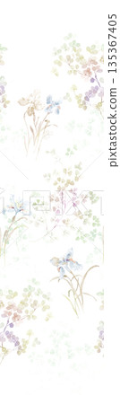 Soft Pastel Floral And Abstract Decorative Pattern Design Collection 135367405