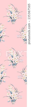 Soft Pastel Floral And Abstract Decorative Pattern Design Collection 135367585