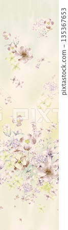 Soft Pastel Floral And Abstract Decorative Pattern Design Collection 135367653