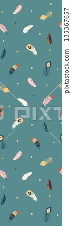 Soft Pastel Floral And Abstract Decorative Pattern Design Collection 135367657