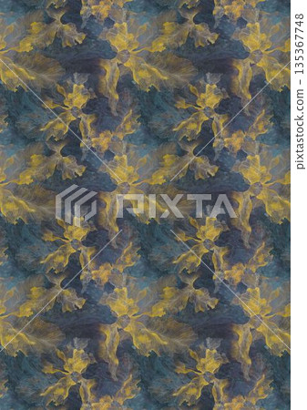 Soft Pastel Floral And Abstract Decorative Pattern Design Collection 135367748