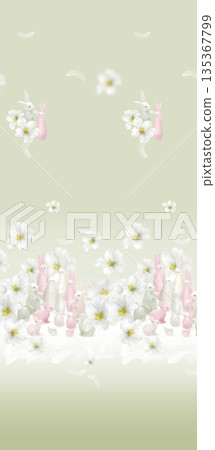 Soft Pastel Floral And Abstract Decorative Pattern Design Collection 135367799